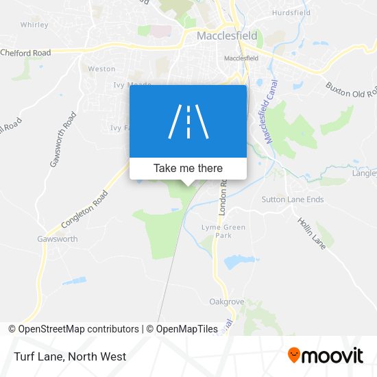 Turf Lane map