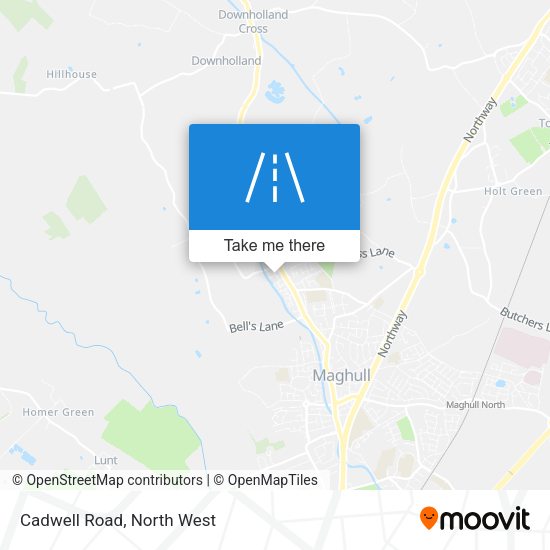 Cadwell Road map
