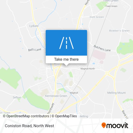 Coniston Road map