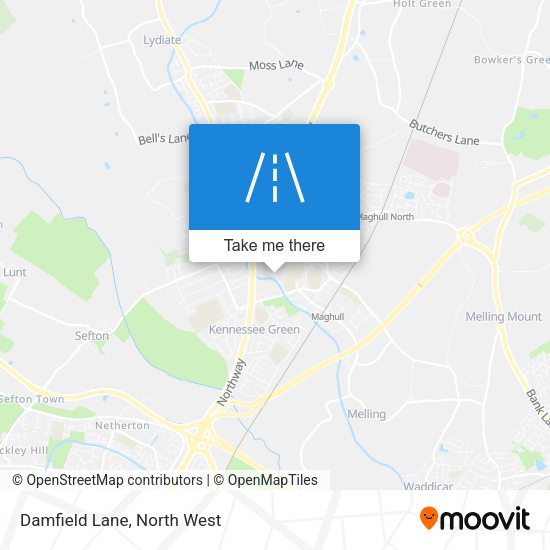 Damfield Lane map