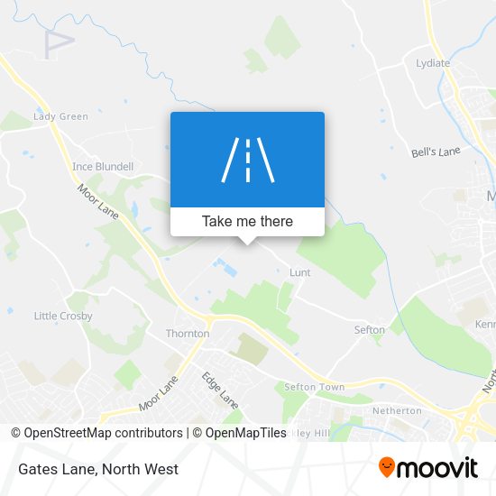 Gates Lane map