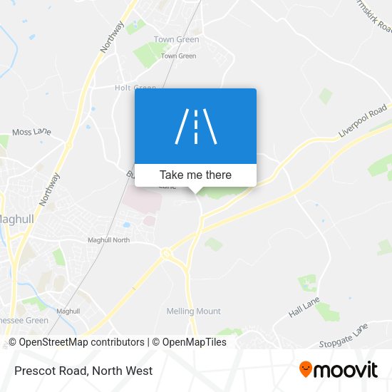 Prescot Road map
