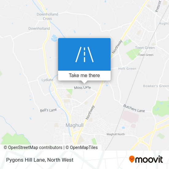 Pygons Hill Lane map