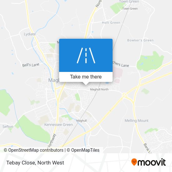 Tebay Close map