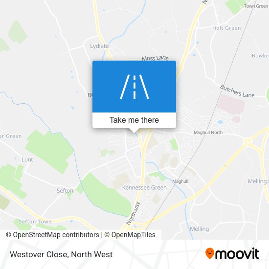 Westover Close map
