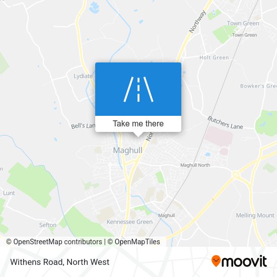 Withens Road map