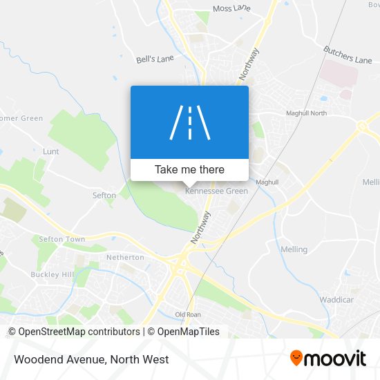 Woodend Avenue map
