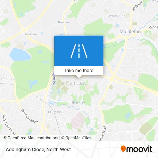 Addingham Close map