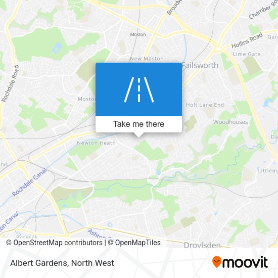 Albert Gardens map