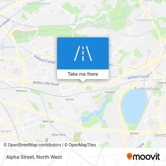 Alpha Street map