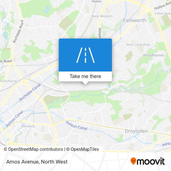 Amos Avenue map