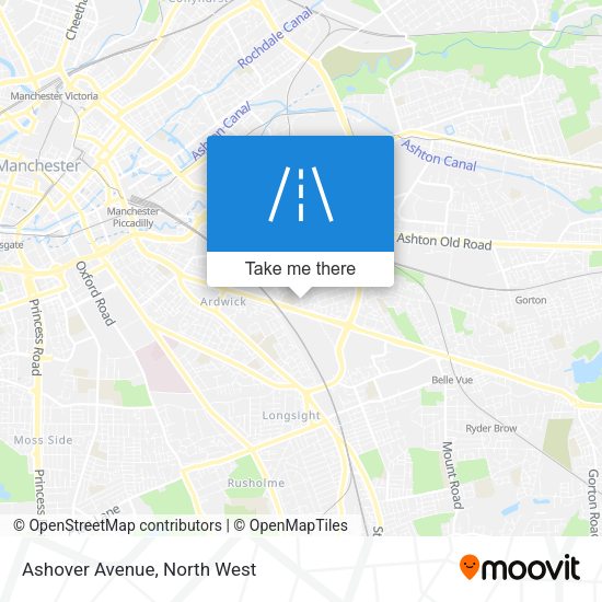 Ashover Avenue map