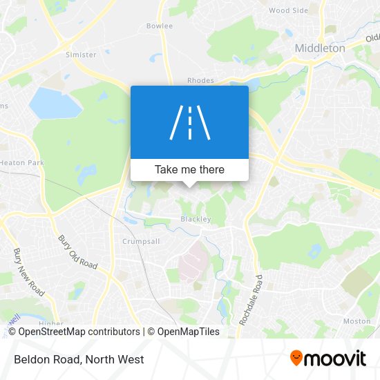Beldon Road map
