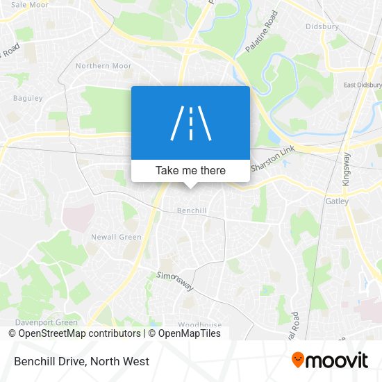 Benchill Drive map