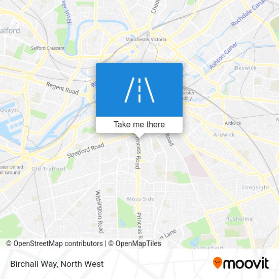 Birchall Way map