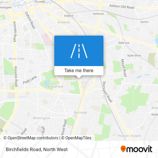 Birchfields Road map