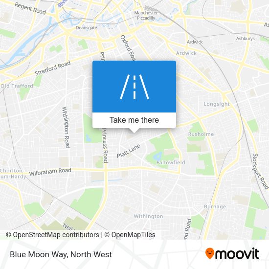 Blue Moon Way map