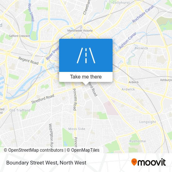 Boundary Street West map