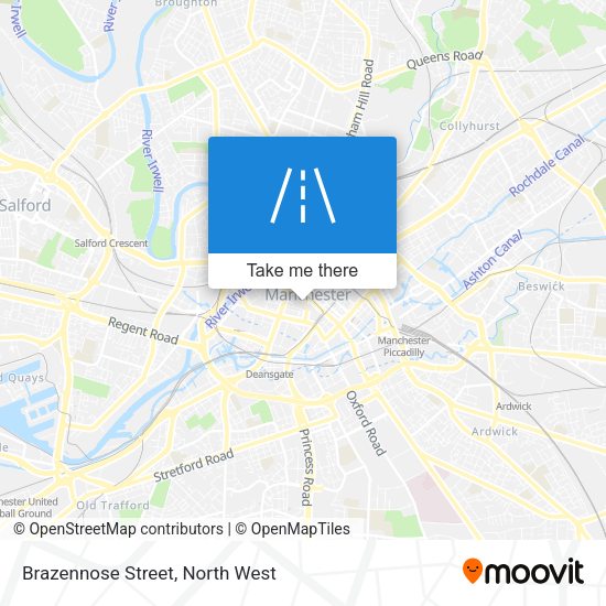 Brazennose Street map
