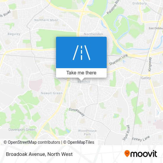 Broadoak Avenue map