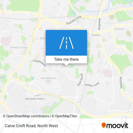 Calve Croft Road map