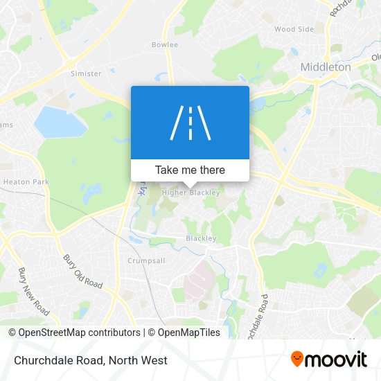 Churchdale Road map