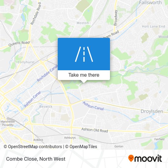 Combe Close map