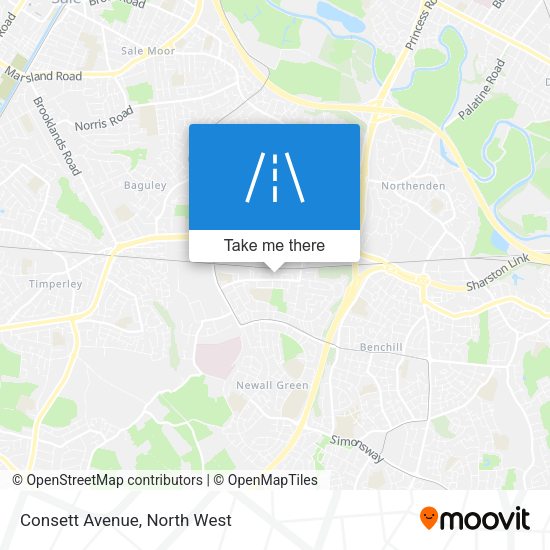 Consett Avenue map