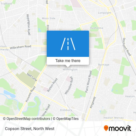 Copson Street map