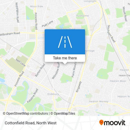 Cottonfield Road map