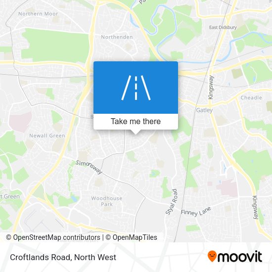 Croftlands Road map