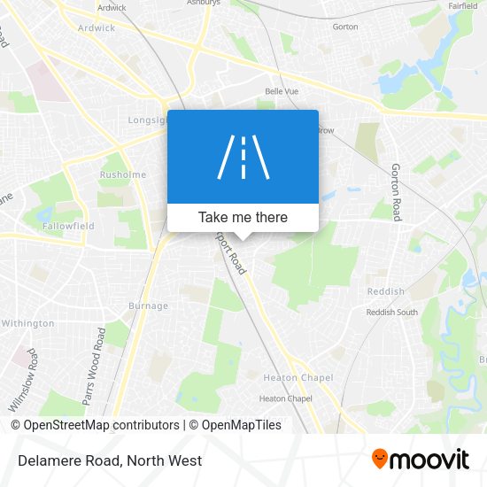 Delamere Road map