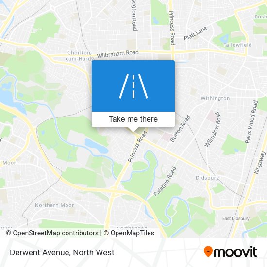 Derwent Avenue map