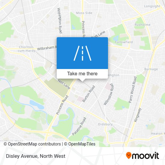 Disley Avenue map