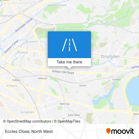 Eccles Close map