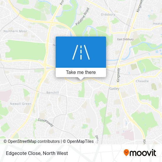 Edgecote Close map