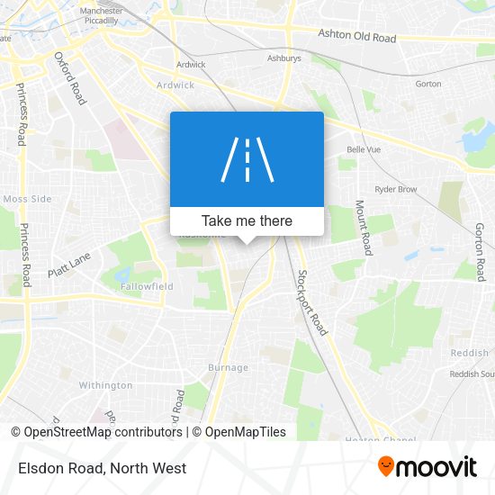 Elsdon Road map