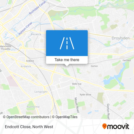Endcott Close map