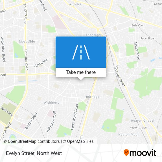 Evelyn Street map