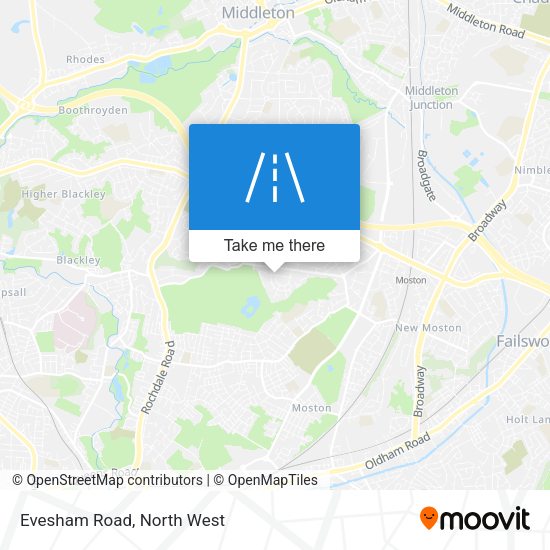 Evesham Road map