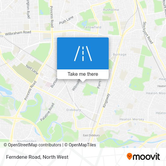 Ferndene Road map