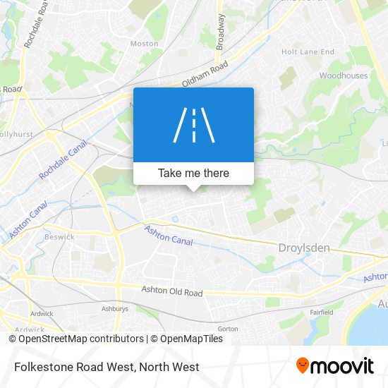 Folkestone Road West map