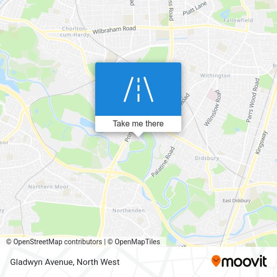 Gladwyn Avenue map
