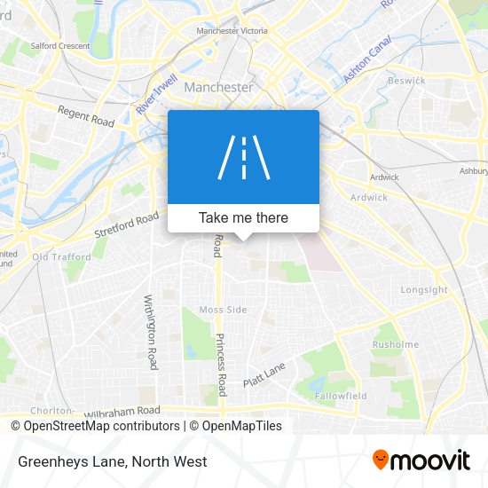 Greenheys Lane map