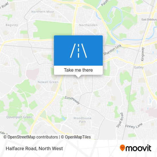 Halfacre Road map