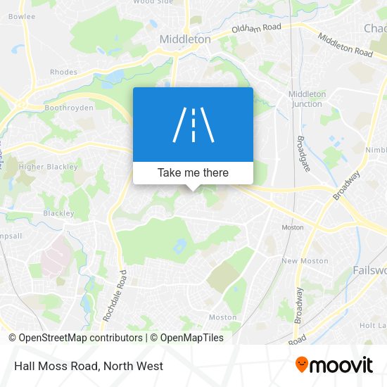 Hall Moss Road map