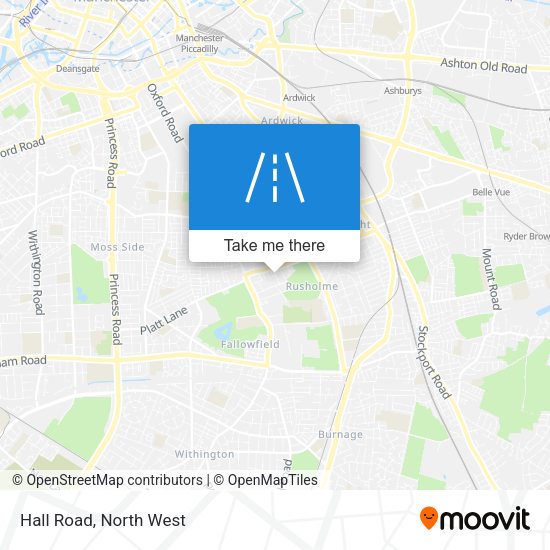 Hall Road map