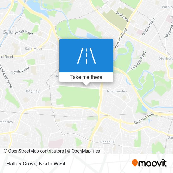 Hallas Grove map