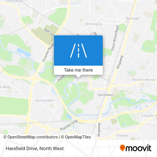 Harefield Drive map