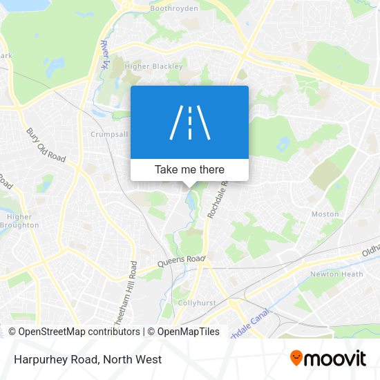 Harpurhey Road map